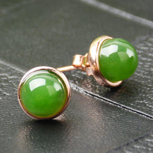 Jade Nephrite Silver Jade Earrings