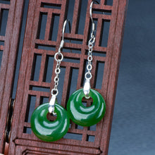 Jade Nephrite Silver Jade Earrings