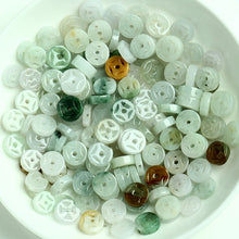 Natural jade jadeite coin beads mixed colors wholesale