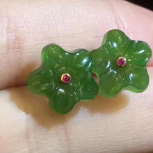 Natural Jade Earrings Nephrite Earrings