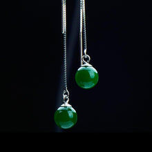 Jade Nephrite Silver Jade Earrings