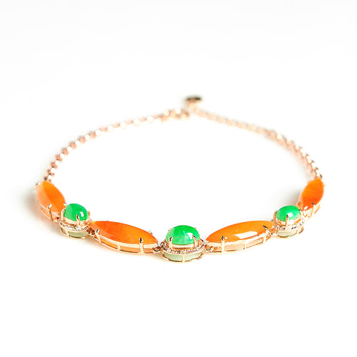 Natural jade bracelet jadeite gold bracelet