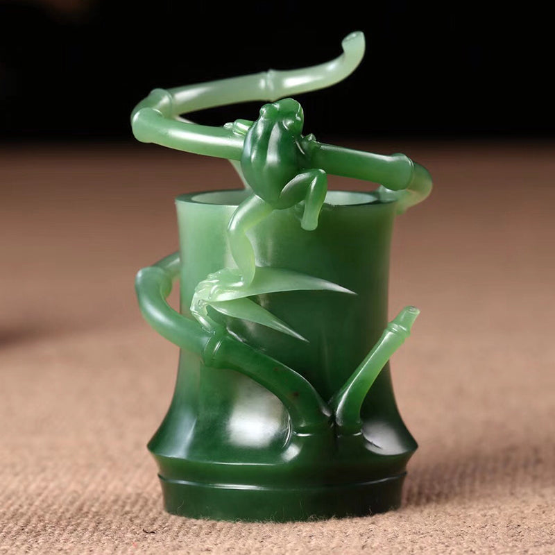 Natural jade carving Siberian nephrite jade collectibles