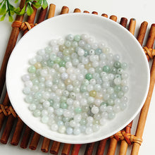 Natural jade jadeite beads white light mixed colors wholesale