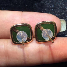 Natural Jade Earrings Nephrite Earrings