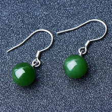 Jade Nephrite Silver Jade Earrings