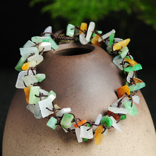 Natural jade jadeite bracelet mixed colors wholesale