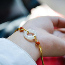 Jade Nephrite Agate Silver Jade Bracelet