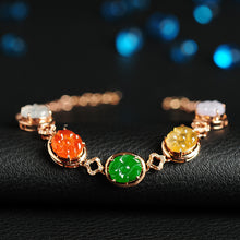 Natural jade bracelet jadeite gold bracelet