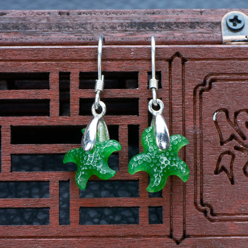 Jade Nephrite Silver Jade Earrings