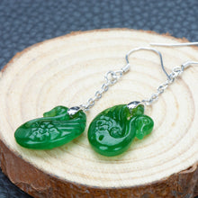 Jade Nephrite Silver Jade Earrings NE145