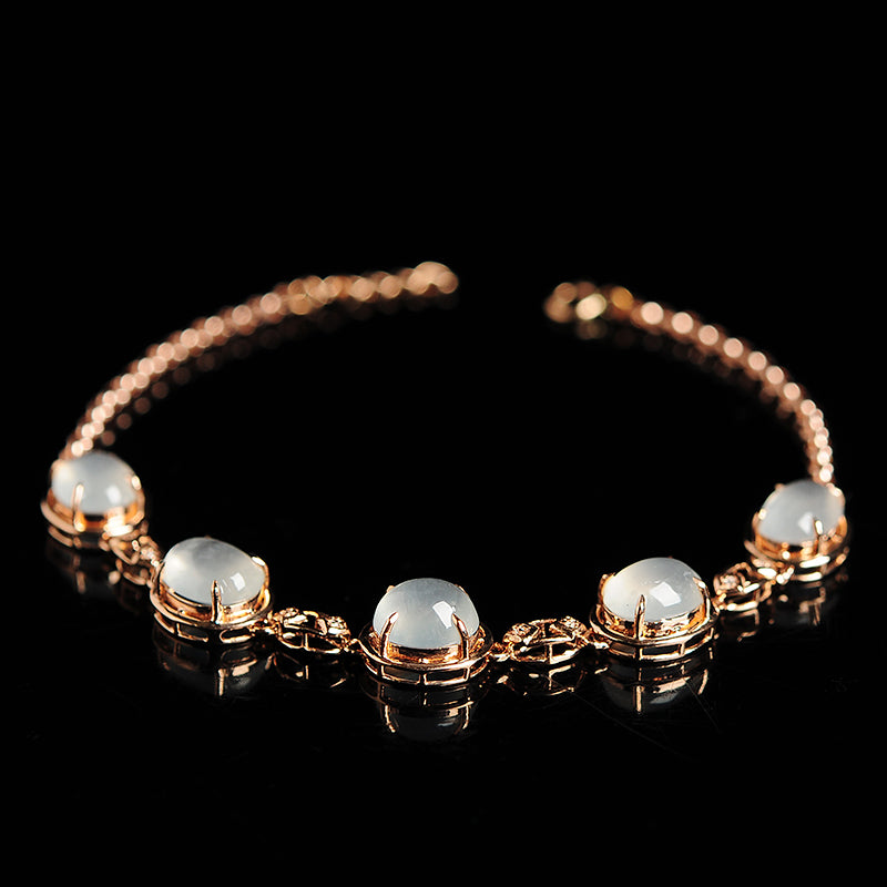 Natural jade bracelet jadeite gold bracelet