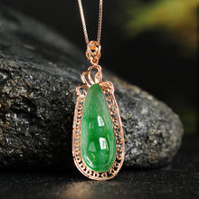 Natural jade pendant jadeite gold pendant necklace