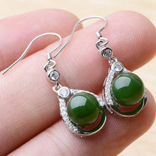 Jade Nephrite Silver Jade Earrings