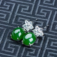 Jade Nephrite Silver Jade Earrings