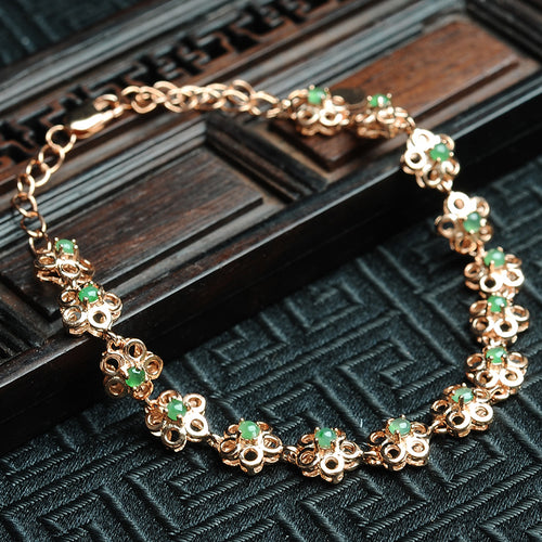 Natural Jade Bracelet Jadeite Silver Bracelet