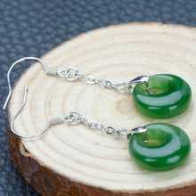 Jade Nephrite Silver Jade Earrings