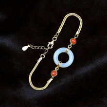 Jade Nephrite Agate Silver Jade Bracelet