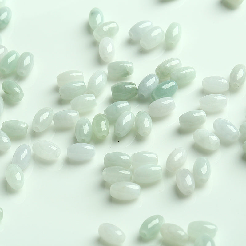 Natural jade jadeite beads white light green wholesale