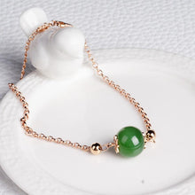 Natural Jade Bracelet Nephrite 18K Gold Bracelet