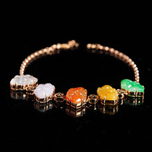 Natural jade bracelet jadeite gold butterfly bracelet