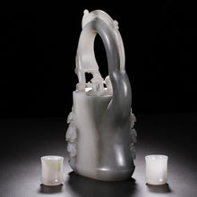 Natural jade carving nephrite collectibles Chinese Hetian jade