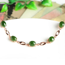 Natural jade green nephrite silver bracelet wholesale