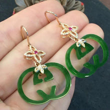 Natural Jade Earrings Nephrite Earrings