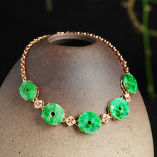Natural jade bracelet jadeite gold bracelet