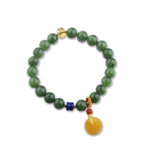 Natural Jade Bracelet Nephrite Beeswax Bracelet