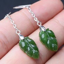 Jade Nephrite Silver Jade Earrings