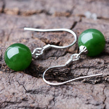 Jade Nephrite Silver Jade Earrings