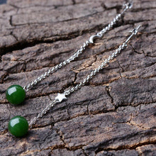 Jade Nephrite Silver Jade Earrings