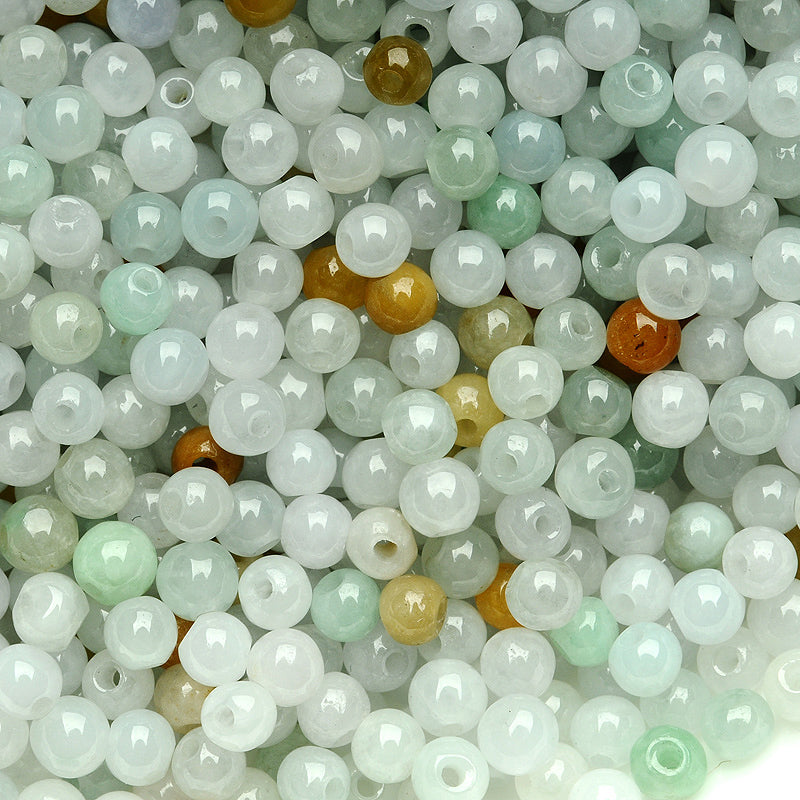 Natural jade jadeite beads mixed colors wholesale
