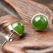 Jade Nephrite Silver Jade Earrings