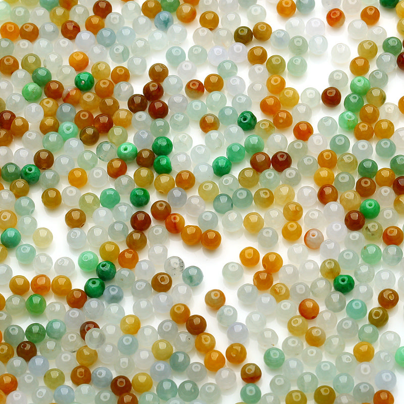 Natural jade jadeite beads mixed colors wholesale