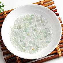 Natural jade jadeite beads white light mixed colors wholesale
