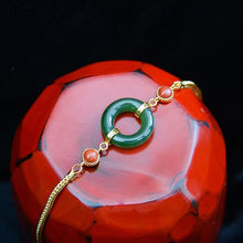 Jade Nephrite Agate Silver Jade Bracelet