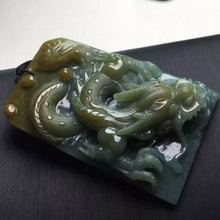 Natural jade jadeite carving collectibles Chinese dragon