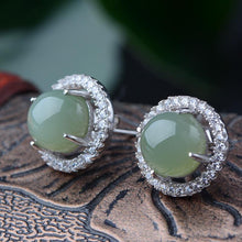 Jade Nephrite Silver Jade Earrings