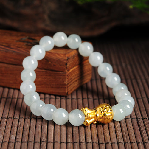 Natural jade bracelet jadeite gold bracelet