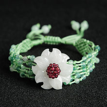 Natural jade jadeite bracelet flower wholesale