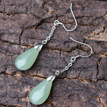 Jade Nephrite Silver Jade Earrings