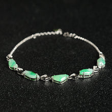 Natural Jade Bracelet Jadeite Silver Bracelet