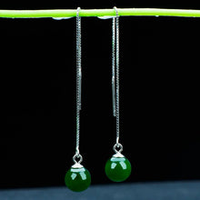Jade Nephrite Silver Jade Earrings