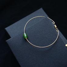 Jade Nephrite 18k Gold-Filled Jade Bracelet