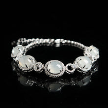 Natural Jade Bracelet Jadeite Silver Bracelet