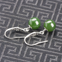 Jade Nephrite Silver Jade Earrings