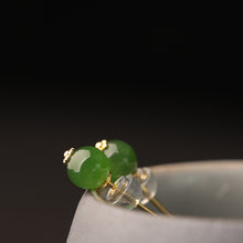 Natural Jade Earrings Nephrite Silver Earrings