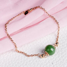 Natural Jade Bracelet Nephrite 18K Gold Bracelet